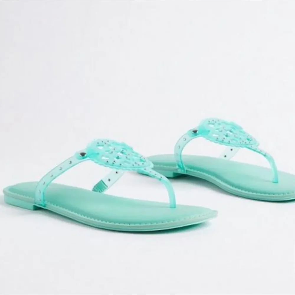 Torrid Mint Medallion T-strap Sandal